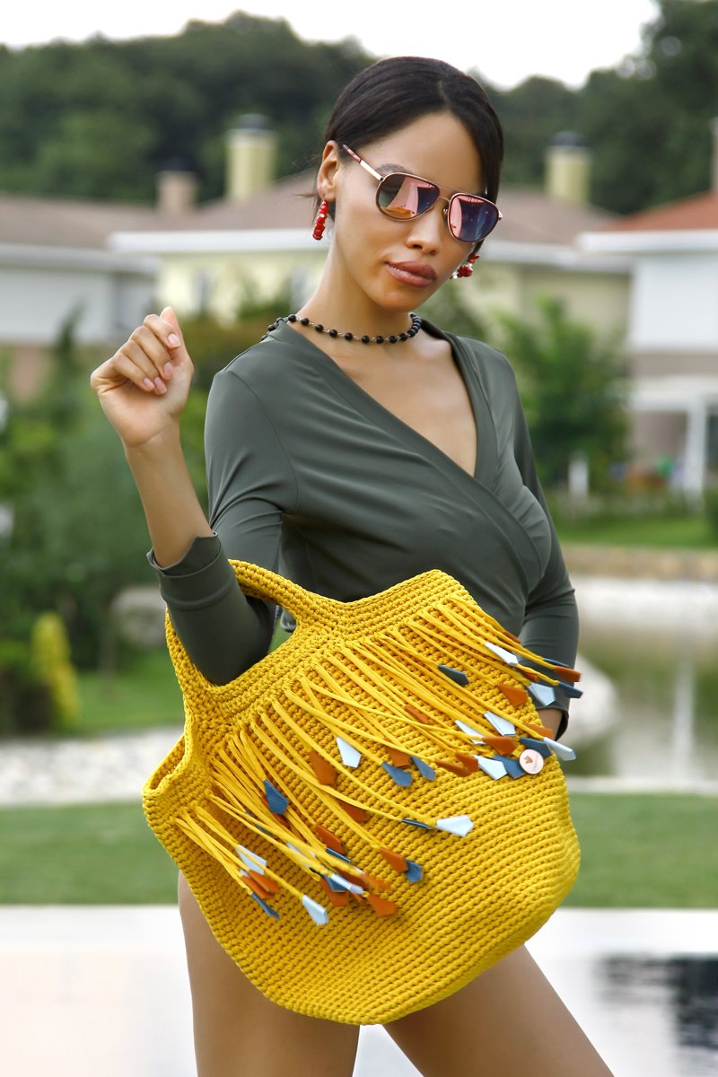 "Surf's Up" Swim Wrap Top - Army Green - Image 5