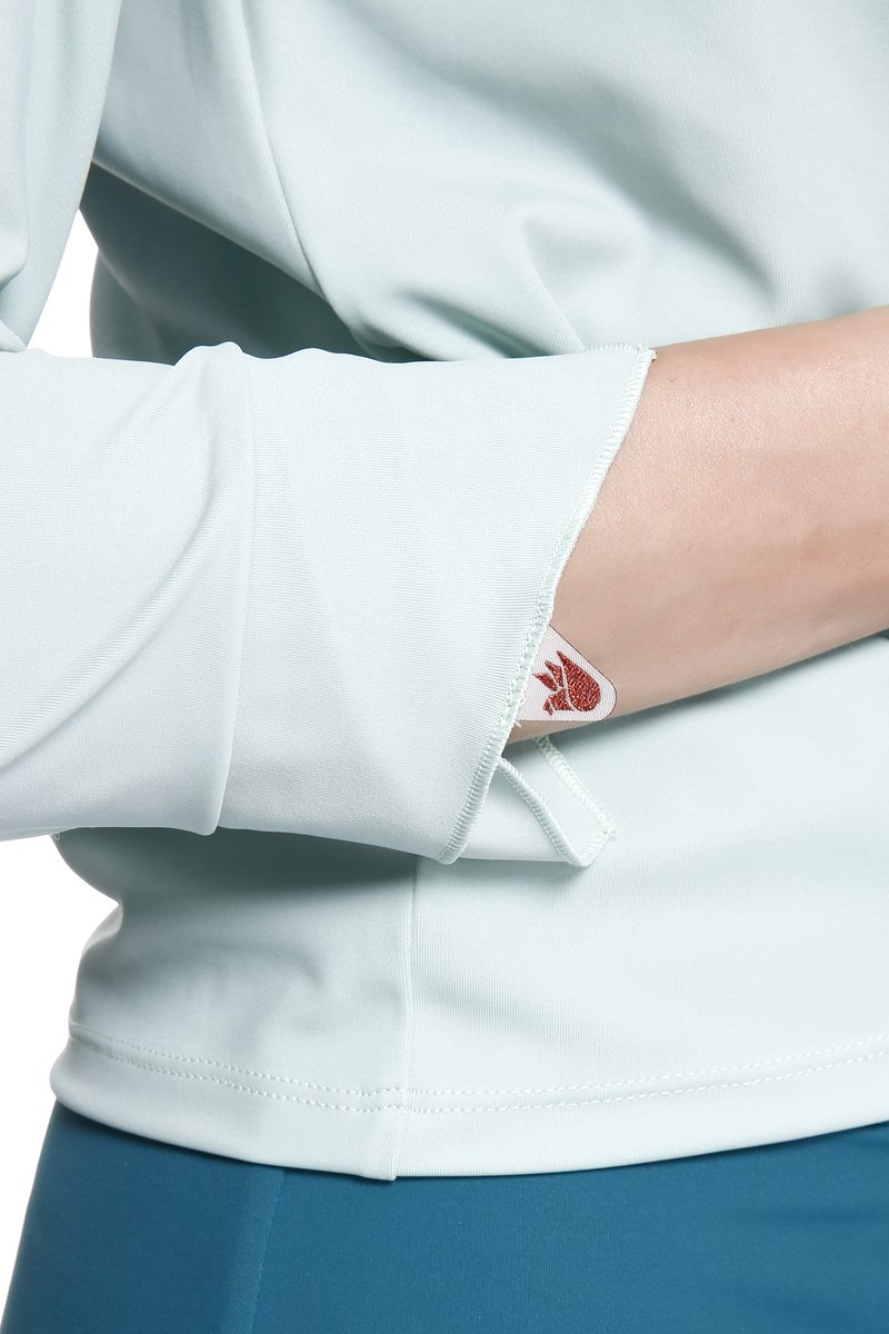 "Surf's Up" Swim Wrap Top - Mint - Image 6