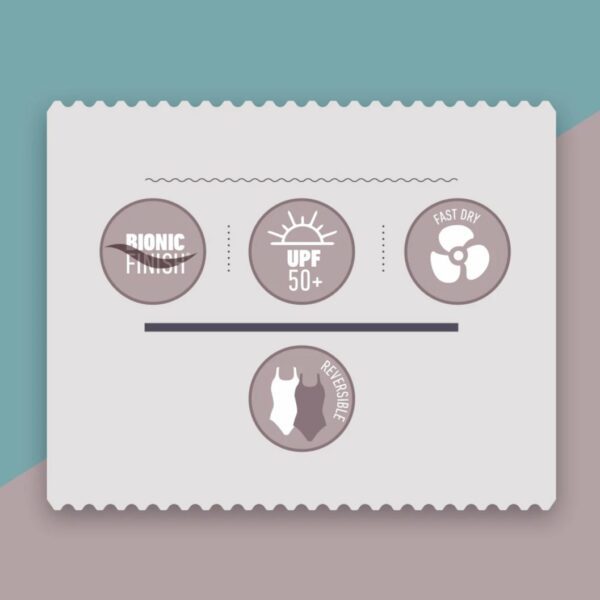 Alternative view of GRACE Reversible Swim Turban - Exotic Jungle & Black