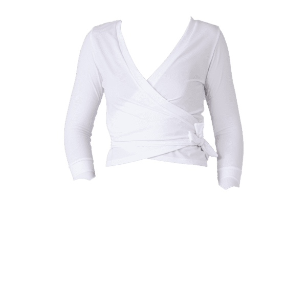 SURF'S UP Swim Wrap Top - White