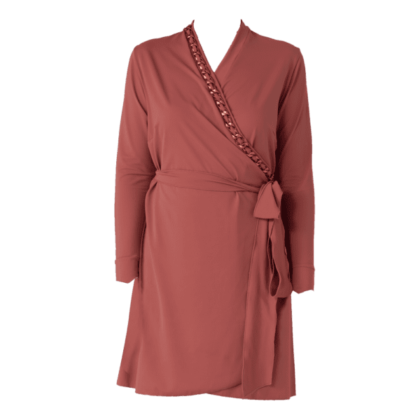 TROPEA Swim Midi Wrap Dress - Terra