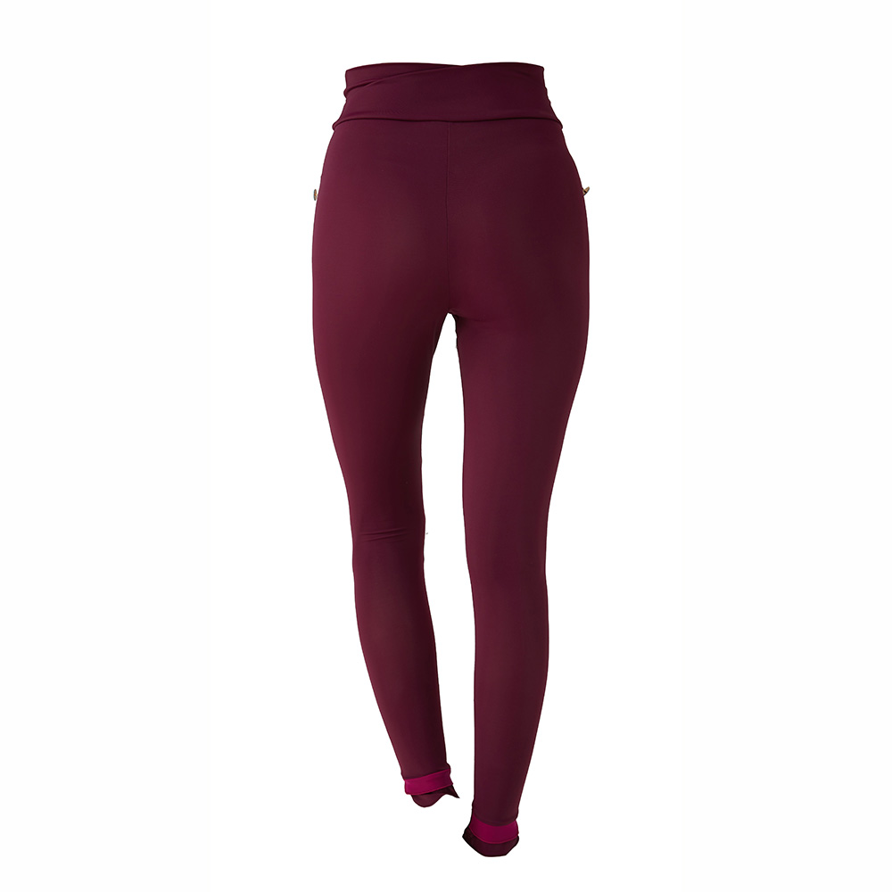 MALAGA Swim Tights - Plum w/ Hot Cherry