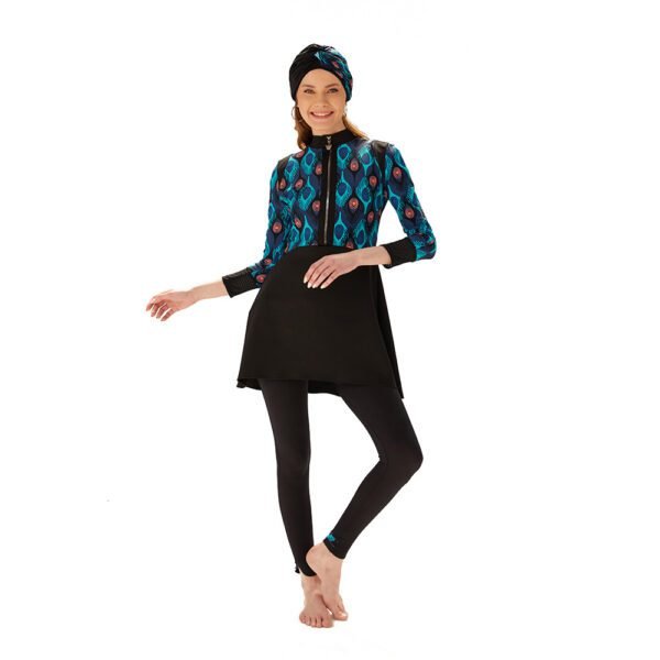 Trepezzi SOPHIA Swim Turban - Black & Plume