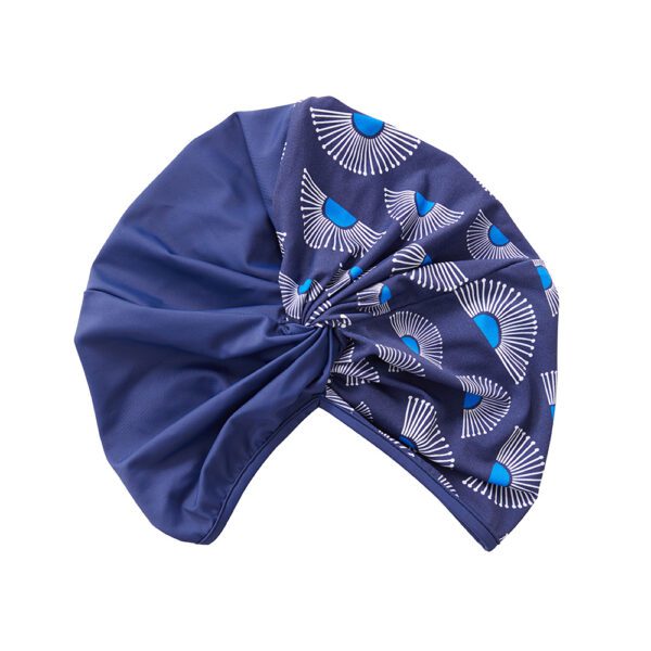 SOPHIA Swim Turban – Blueberry & Daisies