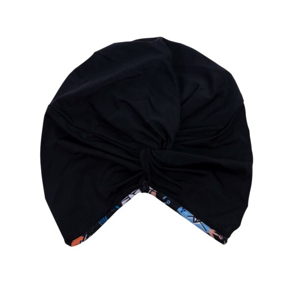 AUDREY Swim Turban - Black & Sea Jewels