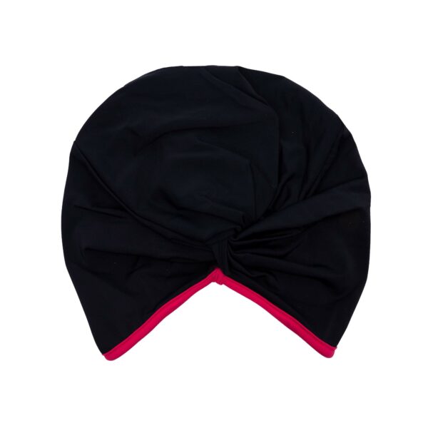AUDREY Swim Turban - Black & Magenta