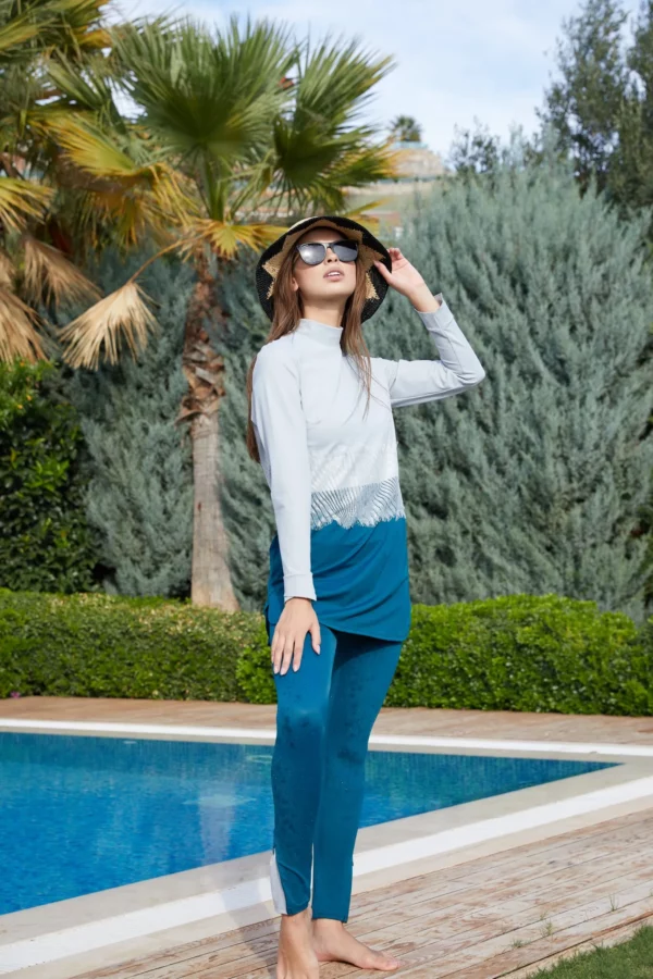 Alternative view of Pleasure Treasure Peacock 3 Piece Swim Set