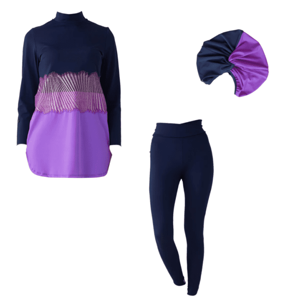 Pleasure Treasure Estate Blue 3 Piece Swim Set