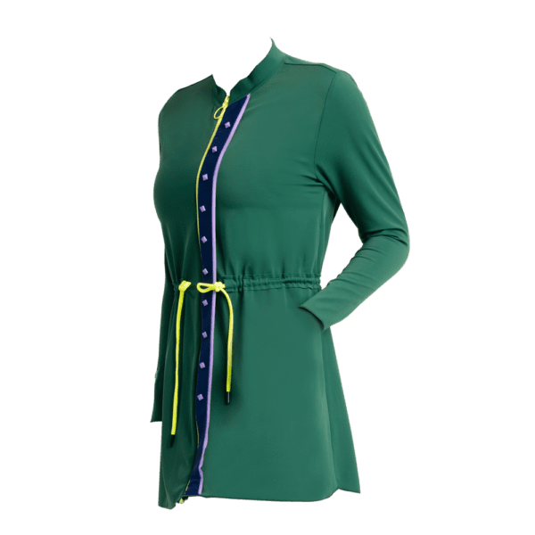 Noosa Drawstring Swim Top – Emerald Green