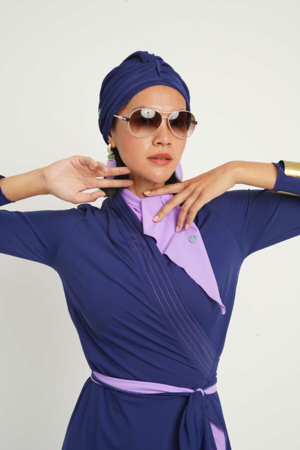 Alternative view of LUNA Swim Neck Buff – Lila